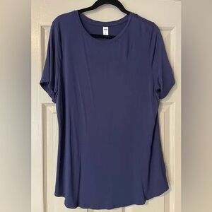 Old Navy: Navy Blue, Size XS, Round Neck, Luxe T-Shirt, smoke-free home.